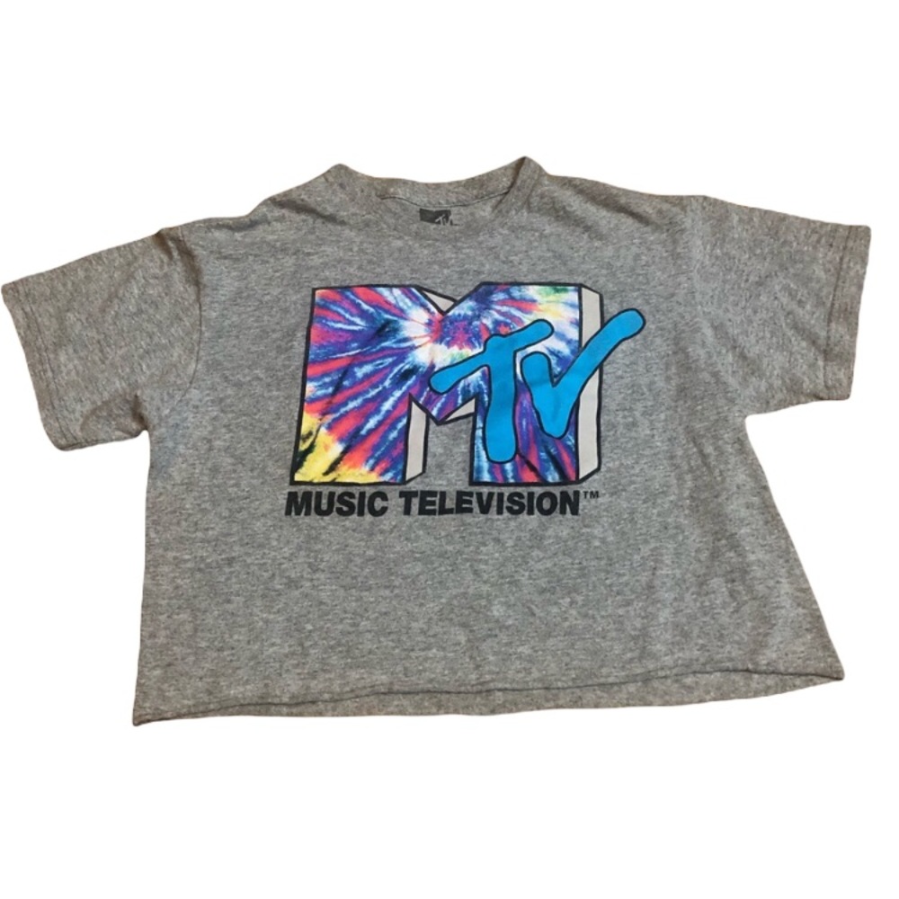 MTV music graphic tee crop size small